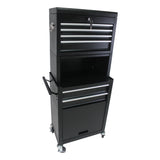 6-Drawer Tool Storage Cabinet High Capacity Rolling Chest with Wheels and Drawers Black