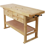 60inch Workbench with 4 Drawers Wooden Workbench for Garage Workshop and Home - Fab Heavy Parts