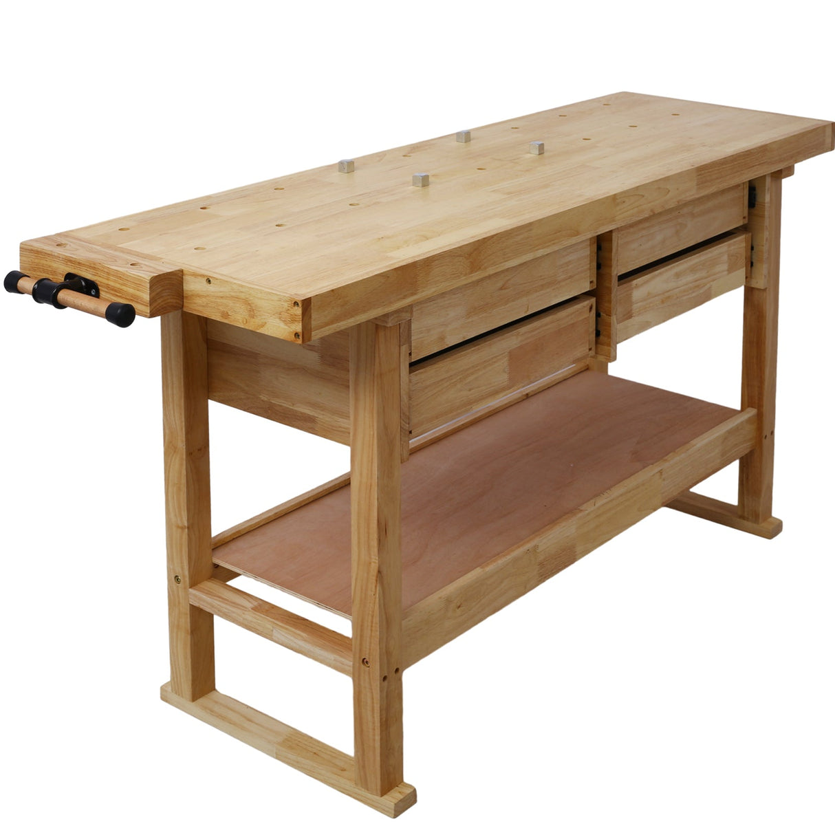 60inch Workbench with 4 Drawers Wooden Workbench for Garage Workshop and Home - Fab Heavy Parts