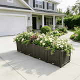 63" L X 15.7" D X 14.7" H Deep Raised Garden Bed Plastic Planter Boxes for Vegetables Flowers Herbs and Succulents Self - Watering Raised - Brown - Fab Heavy Parts
