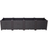 63" L X 15.7" D X 14.7" H Deep Raised Garden Bed Plastic Planter Boxes for Vegetables Flowers Herbs and Succulents Self - Watering Raised - Brown - Fab Heavy Parts