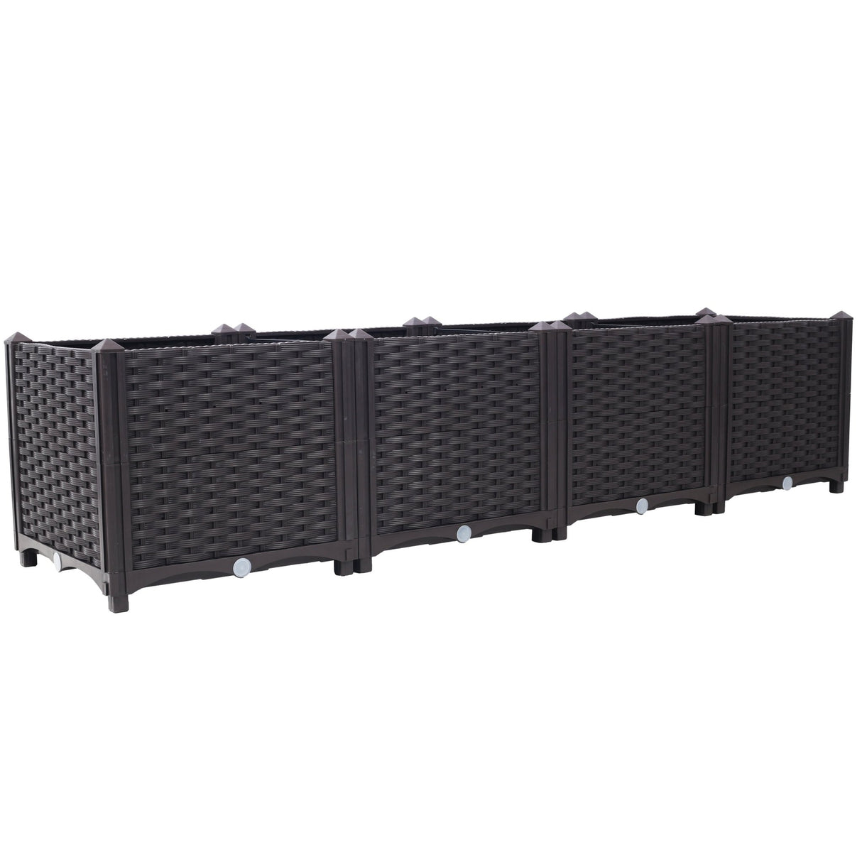63" L X 15.7" D X 14.7" H Deep Raised Garden Bed Plastic Planter Boxes for Vegetables Flowers Herbs and Succulents Self - Watering Raised - Brown - Fab Heavy Parts