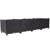 63" L X 15.7" D X 14.7" H Deep Raised Garden Bed Plastic Planter Boxes for Vegetables Flowers Herbs and Succulents Self - Watering Raised - Brown - Fab Heavy Parts