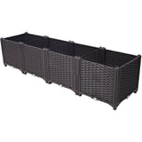 63" L X 15.7" D X 14.7" H Deep Raised Garden Bed Plastic Planter Boxes for Vegetables Flowers Herbs and Succulents Self - Watering Raised - Brown - Fab Heavy Parts