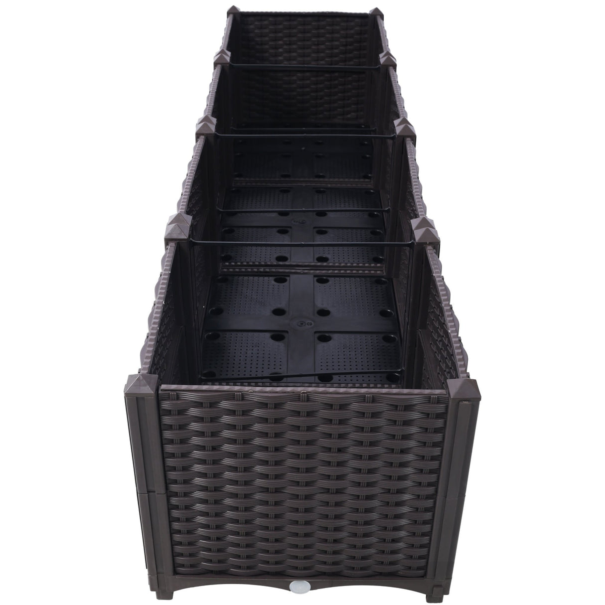 63" L X 15.7" D X 14.7" H Deep Raised Garden Bed Plastic Planter Boxes for Vegetables Flowers Herbs and Succulents Self - Watering Raised - Brown - Fab Heavy Parts