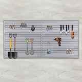 Heavy Duty PVC Slatwall Garage Organizer 8ft x 4ft Section with 10 Panels
