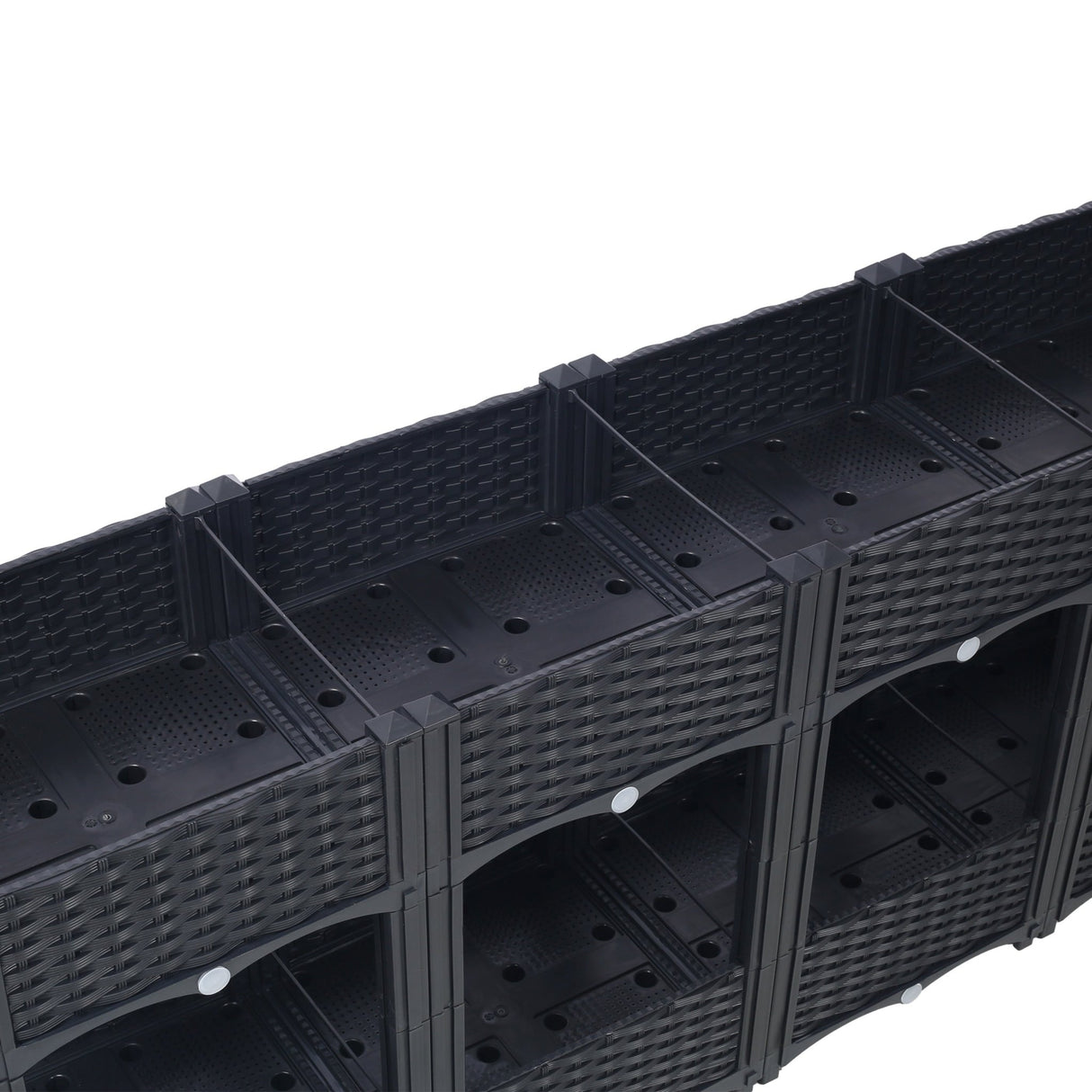 63"x15.7"x27.7" Elevated Planter Garden Box with Drainage Plug Raised Beds for Vegetable/Flower/Herb Outdoor Standing Gardening Kit - Black - Fab Heavy Parts