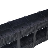 63"x15.7"x27.7" Elevated Planter Garden Box with Drainage Plug Raised Beds for Vegetable/Flower/Herb Outdoor Standing Gardening Kit - Black - Fab Heavy Parts