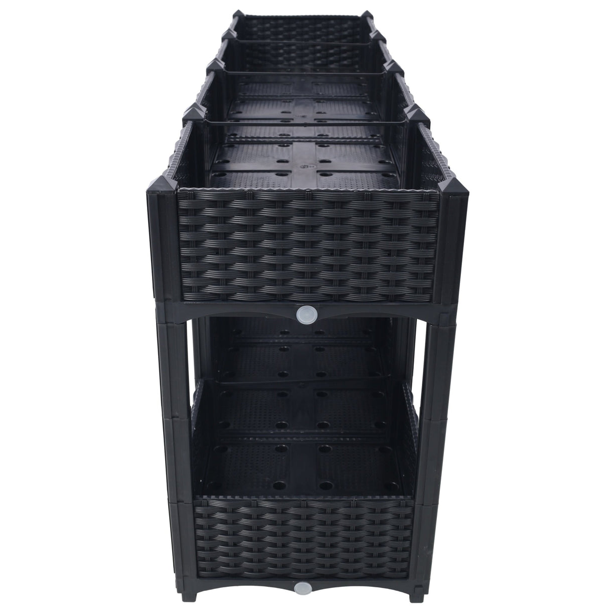 63"x15.7"x27.7" Elevated Planter Garden Box with Drainage Plug Raised Beds for Vegetable/Flower/Herb Outdoor Standing Gardening Kit - Black - Fab Heavy Parts