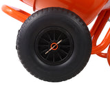 224L 8CUFT Horizontal Portable Cement Mixer Wheel Barrow Portable Cement Concrete Mixer 115V-60HZ