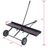 40-Inch Lawn Sweeper Tow Behind Dethatcher--Black