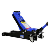 6600 Lbs Hydraulic Low Profile and Steel Racing Floor Jack with Dual Piston Quick Lift Pump Blue Lifting Range 3.3" - 18.5" - Fab Heavy Parts