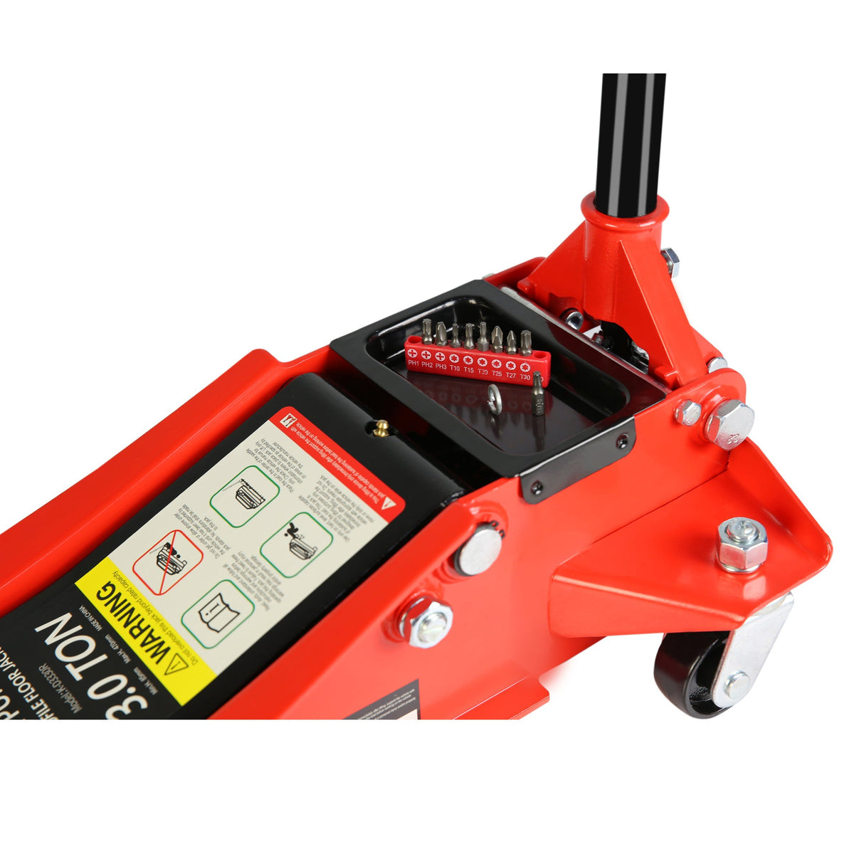 6600 Lbs Hydraulic Low Profile and Steel Racing Floor Jack with Dual Piston Quick Lift Pump Lifting Range 3.3" - 18.5" - Fab Heavy Parts