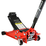 6600 Lbs Hydraulic Low Profile and Steel Racing Floor Jack with Dual Piston Quick Lift Pump Lifting Range 3.3" - 18.5" - Fab Heavy Parts
