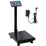 660lbs Weight Computing Digital Scale Floor Platform 0.1 lbs Accuracy with LB/KG Tare Price Calculator - Black - Fab Heavy Parts