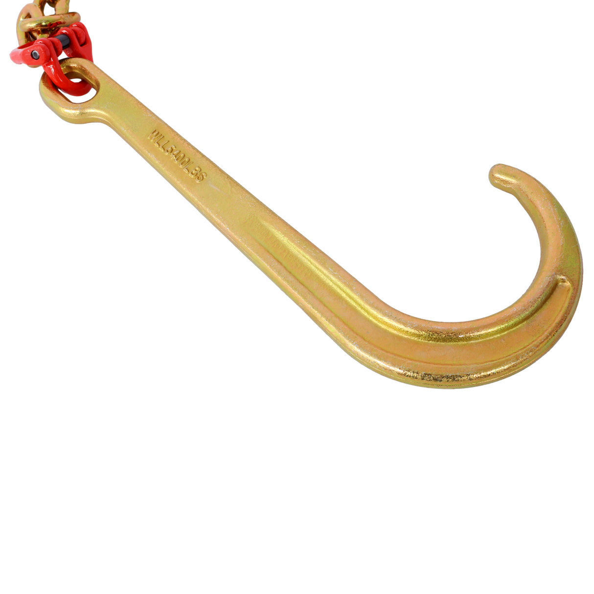 2 PCS J Hook Chain 5/16 in x 10 ft Bridle Tow G80 Bridle Transport Alloy Steel with 2 G70 J Hooks 9260 Lbs Break Strength