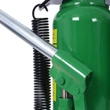 Air Hydraulic Bottle Jack 20 Ton/44029 LBS All Welded 10.2-19.7 inch Lifting Range Manual Handle and Air Pump--Green