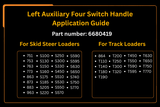 6680419 Left Auxiliary Four Switch Handle Aftermarket Replacement For Bobcat T140 T180 T190 T200 T250 - Fab Heavy Parts