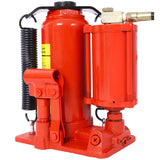 Air Hydraulic Bottle Jack 12 Ton/24000 LBS All Welded 9.8-19.3 inch Lifting Range Manual Handle and Air Pump--Red