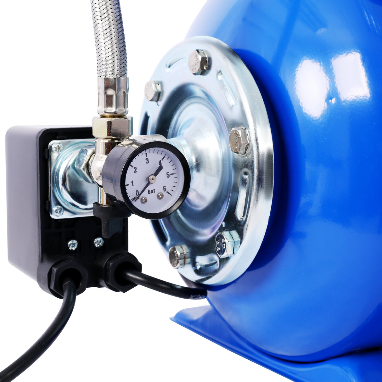 1.6HP Shallow Well Pump with Pressure Tank Automatic Booster Pump--Blue