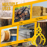 4 Claw Timber Log Lifting Logging Tongs Grabber Tong 28" Heavy Duty Solid Steel