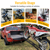80" Rampa de carregamento em aço com capacidade para 227 kg (500 lbs), portátil e dobrável para motocicletas e quadriciclos.