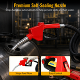 12V DC Portable Self-Priming Diesel Transfer Pump Electric Fuel Extractor with Auto Shut-off Nozzle & Hose Suitable for Diesel Kerosene Machinery Transformer Oil