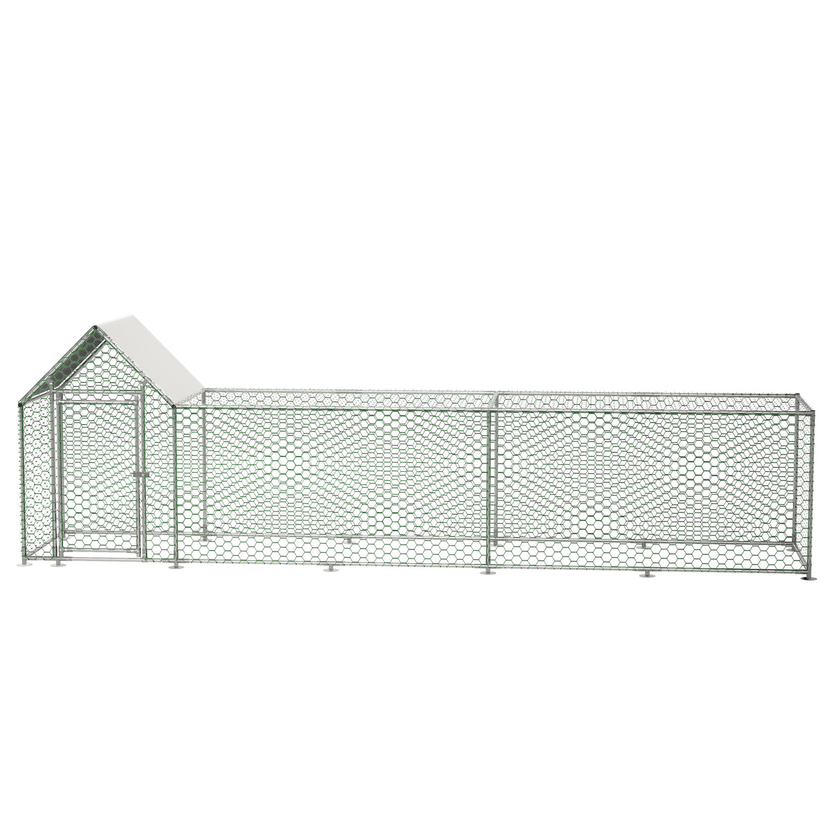 16x3FT Metal Chicken Coop with Cover