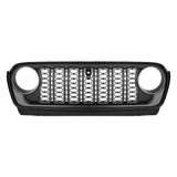 Front Mesh Grille Grid Grill for 2018-2024 Jeep Wrangler Rubicon Sahara Sport JL/JT Grill With Camera Hole Plastic