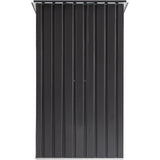 3 x 3 FT Outdoor Storage Shed with Single Lockable Door Metal Steel--Dark Gray
