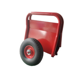 Heavy Duty Panel Dolly Slab Two Nice Handles 10" Solid Rubber Tires Super Weight 1000 LBS All-Terrain Movement--Red