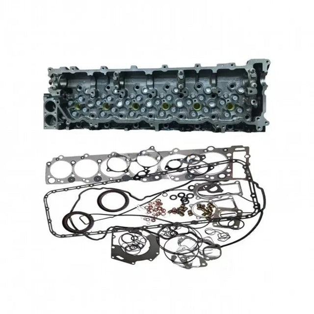 6HK1 Engine Complete Cylinder Head With Full Gasket Set 02/801788 02/801200 for JCB Excavator JS290 JS330 JS360 - Fab Heavy Parts
