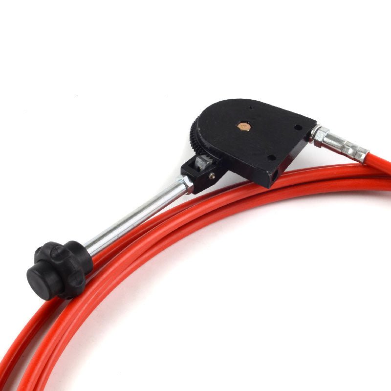 6M, 236" Throttle Cable with Control Handle Fits for CASE Volvo Fits Komatsu JCB CAT JD - Fab Heavy Parts