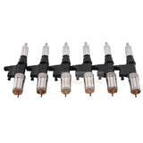 6PCS Fuel Injector 095000 - 0451 Fits for Isuzu Engine 4HK1 6HK1 Truck FTR - Fab Heavy Parts