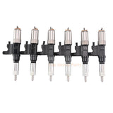 6PCS Fuel Injector 095000 - 0451 Fits for Isuzu Engine 4HK1 6HK1 Truck FTR - Fab Heavy Parts