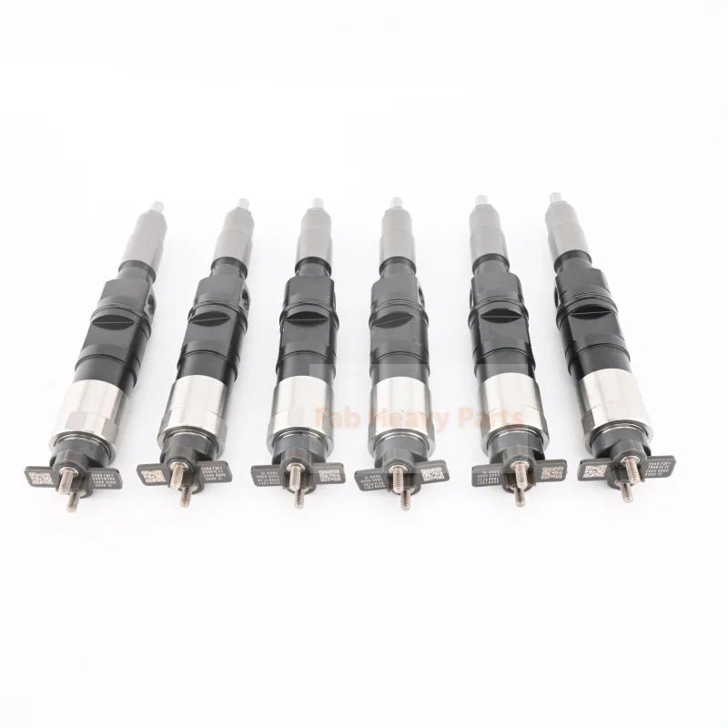 6PCS Fuel Injector RE516540 RE507860 095050 - 5050 Fits for John Deere 6068 6081 6090 - Fab Heavy Parts