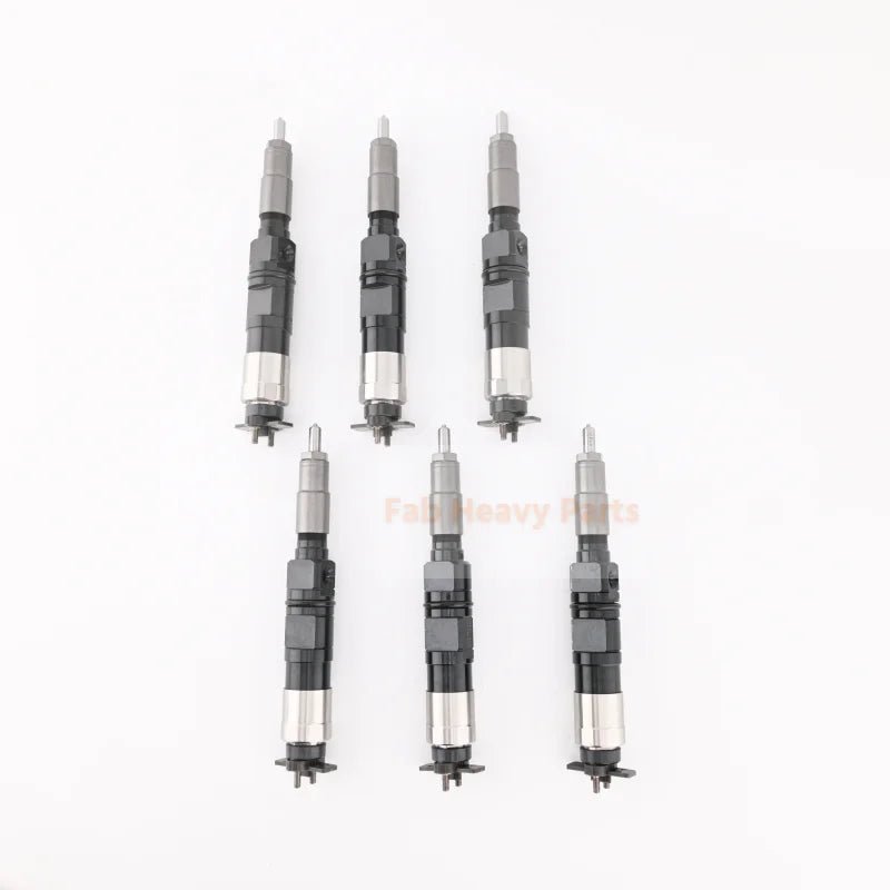 6PCS Fuel Injector RE516540 RE507860 095050 - 5050 Fits for John Deere 6068 6081 6090 - Fab Heavy Parts