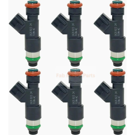 6PCS Fuel Injectors 7G9N - AC 062028720 7G9N - 9F593 - AC 297500 - 0620 30777502 852 - 12260 Fits for 2009 - 2015 F250 F - 150 for Volvo XC60 XC70 V6 V60 V70 S60 S80 3.0L - Fab Heavy Parts