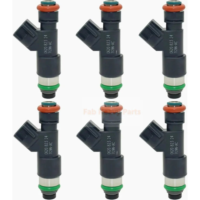 6PCS Fuel Injectors 7G9N - AC 062028720 7G9N - 9F593 - AC 297500 - 0620 30777502 852 - 12260 Fits for 2009 - 2015 F250 F - 150 for Volvo XC60 XC70 V6 V60 V70 S60 S80 3.0L - Fab Heavy Parts