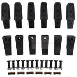 6PCS Mini Excavator Skid Bolt On Bucket Shanks 7107324 Bucket Teeth 6737325 Flex Pins 6737326 & Hardware Aftermarket Replacement For Bobcat Style Mini Excavator Skid Steers - Fab Heavy Parts