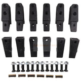6PCS Mini Excavator Skid Bolt On Bucket Shanks 7107324 Bucket Teeth 6737325 Flex Pins 6737326 & Hardware Aftermarket Replacement For Bobcat Style Mini Excavator Skid Steers - Fab Heavy Parts