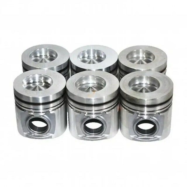 6PCS Piston 4936469 for Cummins Engine ISL 6L - Fab Heavy Parts