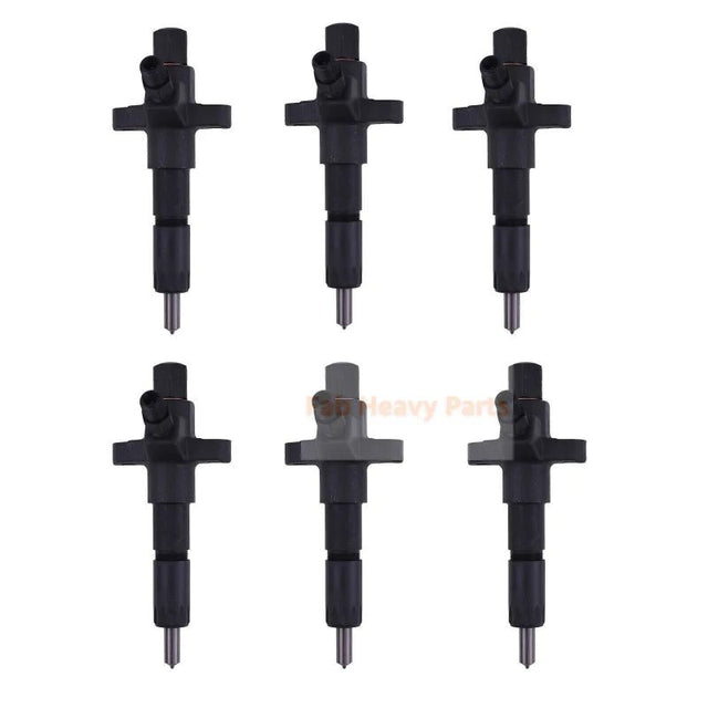 6X Fuel Injector 9430610525 1 - 15300331 - 0 for Isuzu 4BG1 6BG1 for Hitachi EX200 EX130 - Fab Heavy Parts