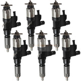 6X injecteurs de carburant 8982806970 8982843930, adaptés à la pelle John Deere 225DLC 220DW
