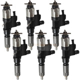 6X Fuel Injectors 8982806970 8982843930 Fits for John Deere Excavator 225DLC 220DW - Fab Heavy Parts