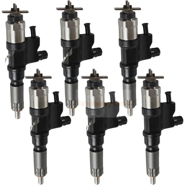6X Fuel Injectors 8982806970 8982843930 Fits for John Deere Excavator 225DLC 220DW - Fab Heavy Parts