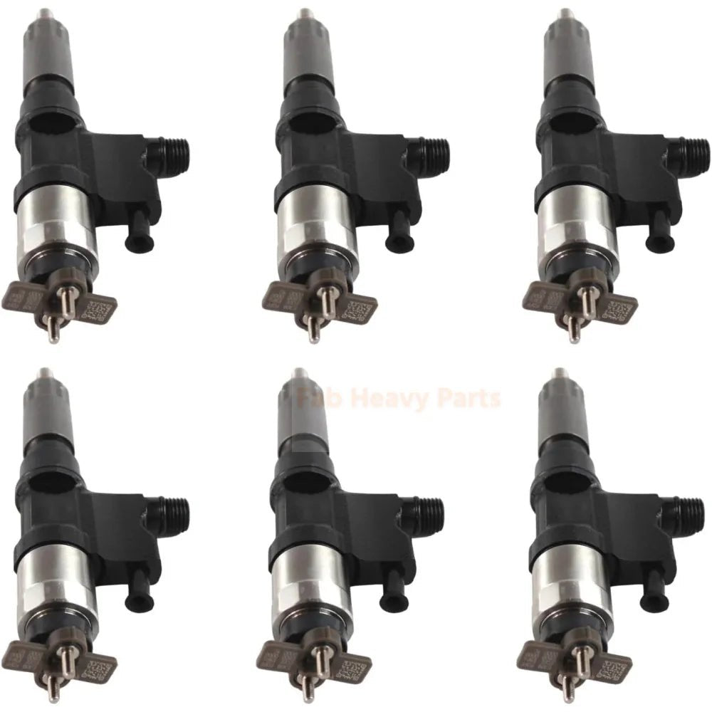 6X Fuel Injectors 8982806970 8982843930 Fits for John Deere Excavator 225DLC 220DW - Fab Heavy Parts