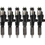 6X Fuel Injectors 8982806970 8982843930 Fits for John Deere Excavator 225DLC 220DW - Fab Heavy Parts