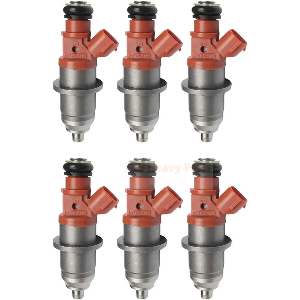 6x Fuel Injectors E7T25071 68F - 13761 - 00 - 00 Fits for Yamaha Outboard HPDI 150 - 200 HP - Fab Heavy Parts
