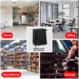 7 - Drawer Rolling Tool Chest Cabinet with Wheels and Cylinder Locking 700 Lbs Capacity Metal - Black - Fab Heavy Parts